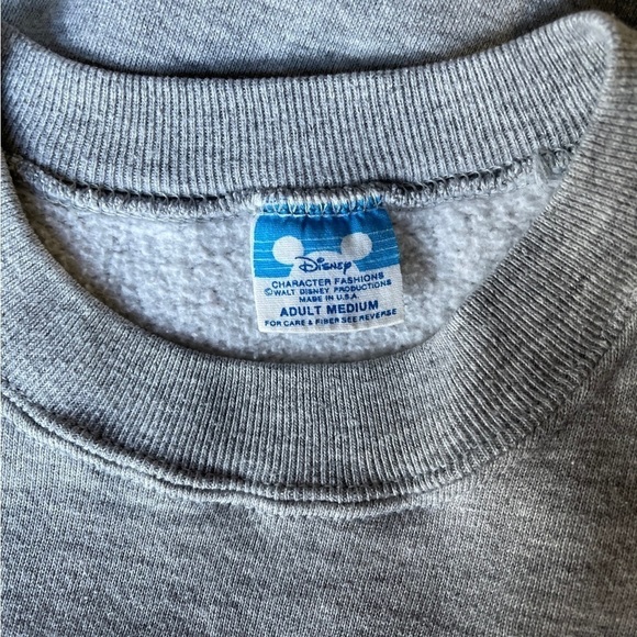 Vintage 1980s Disney Mickey Mouse Sweatshirt | Size Medium | Color Gray - Picture 5 of 6